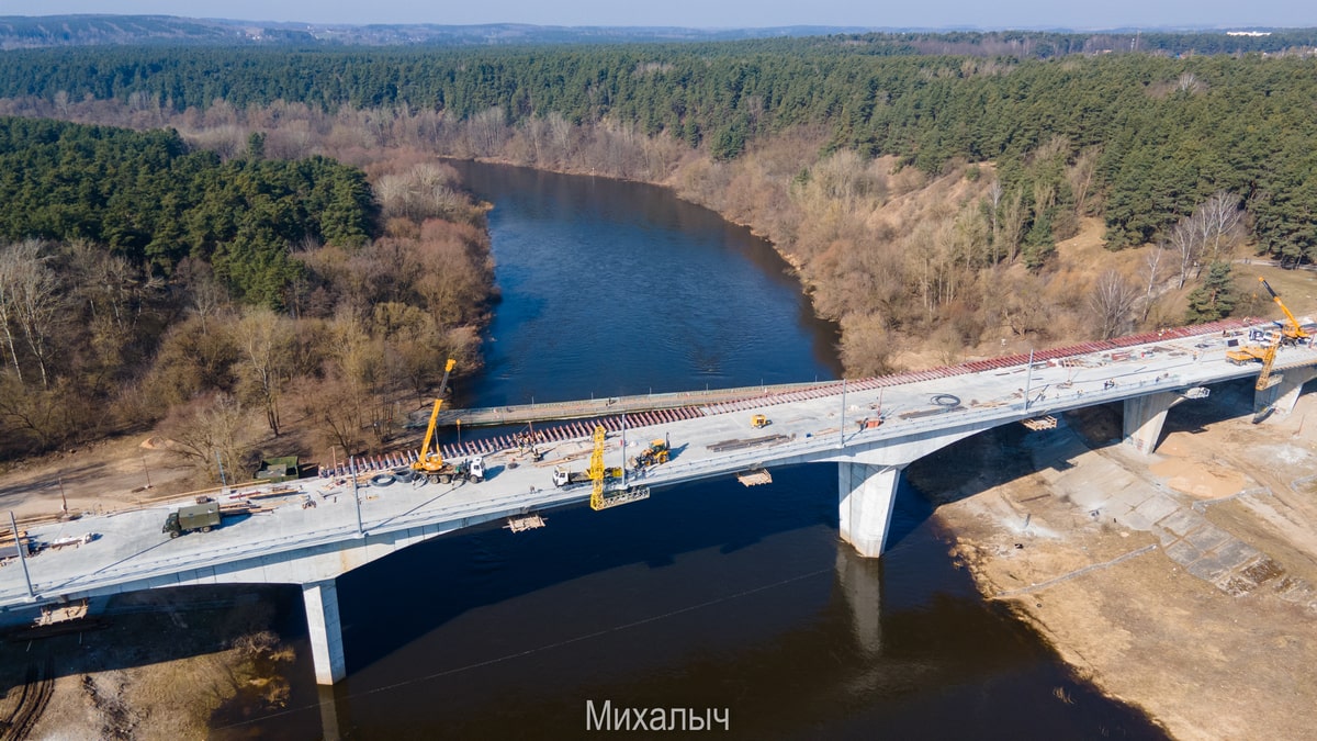 Реконструкция Нового моста в Гродно месяц до октрытия 2023